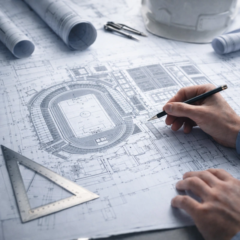 Sports infrastructure design architecture and engineering planning